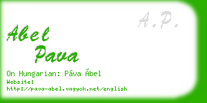 abel pava business card